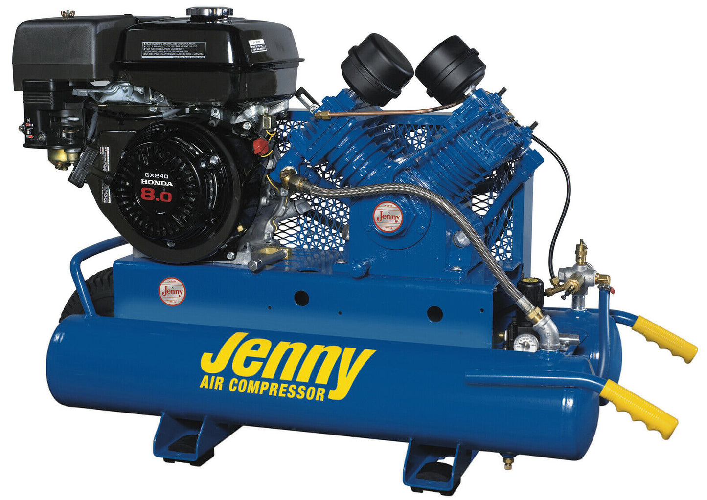 Jenny 9Hp 8 Gallon 1 Stage Truck Mount Gas Powered Air Compressor 15CFM G9HGA-8P