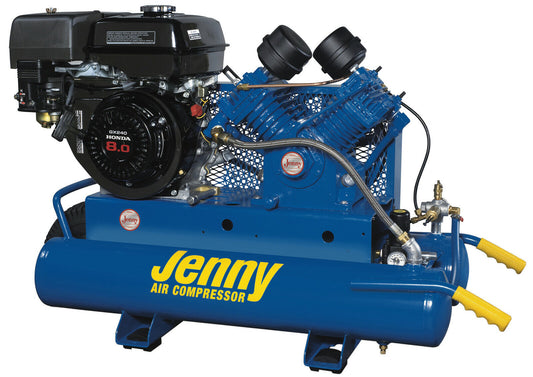 Jenny 9Hp 8 Gallon 1 Stage Truck Mount Gas Powered Air Compressor 15CFM G9HGA-8P