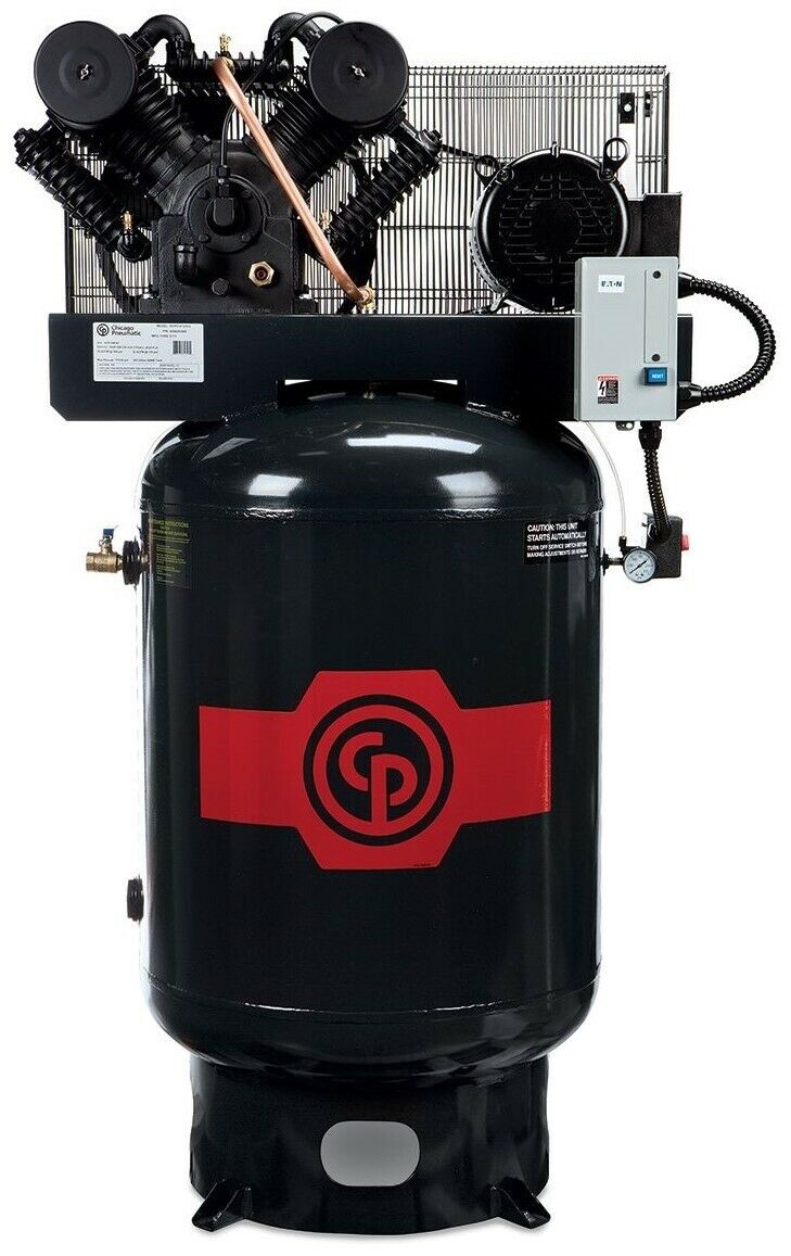 CP RCP-C10123VS 10Hp 120 Gallon Vertical 2 Stage 208-230V 3 Phase Air Compressor