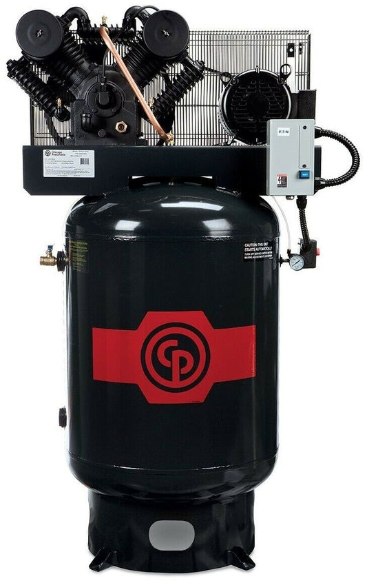 CP RCP-C10123VS 10Hp 120 Gallon Vertical 2 Stage 208-230V 3 Phase Air Compressor