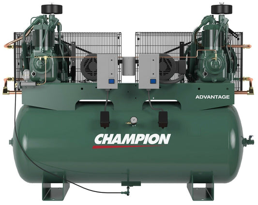 Champion Advantage 10Hp 120 Gallon AC 230V 1Phase Duplex Air Compressor HR5D-12