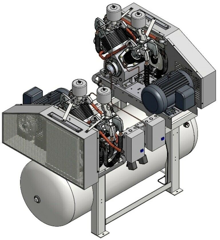 Champion HR25D-24 R-Series 50Hp 240Gal 208/230V 3PH 181CFM Duplex Air Compressor