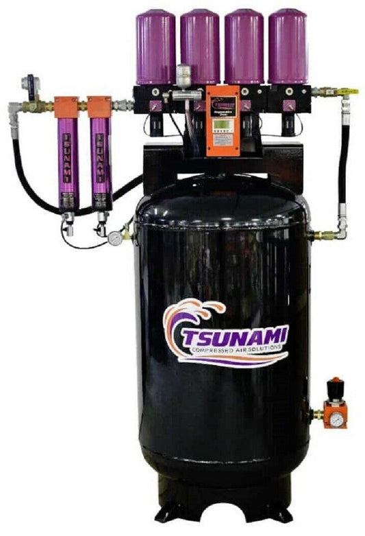 Tsunami 80CFM 80Gallon Ultra Series Regenerative Air Dryer for 20Hp Compressors