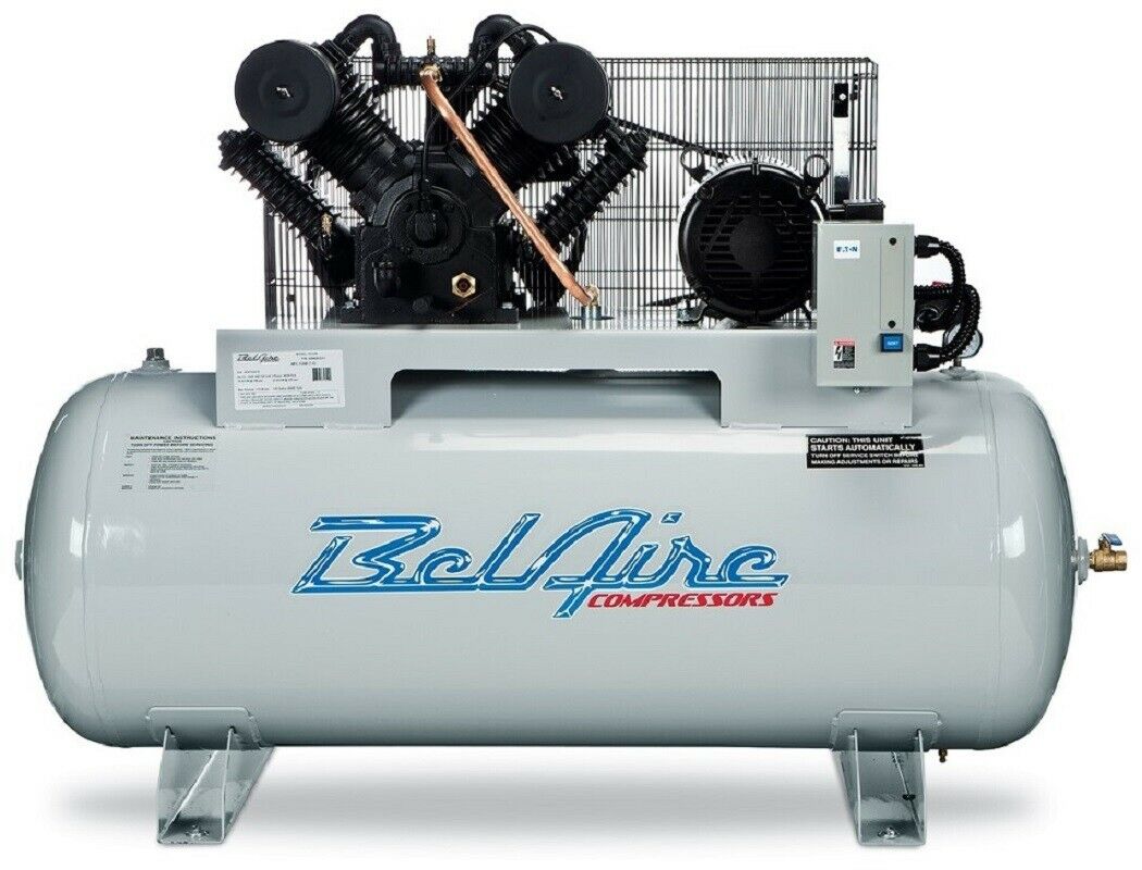 Belaire 10HP 2 Stage 230V 3Phase 120Gallon Horizontal Air Compressor 2020041724 Model 6312H