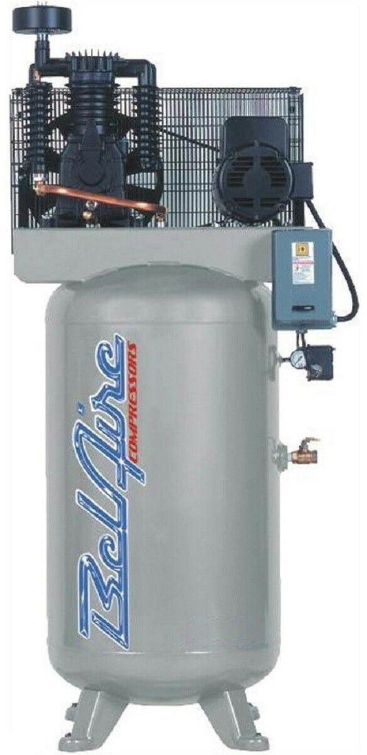 Belaire 318VL 7.5Hp 2Stage 208-230V 1PH 25.3CFM Vertical 80Gallon Air Compressor