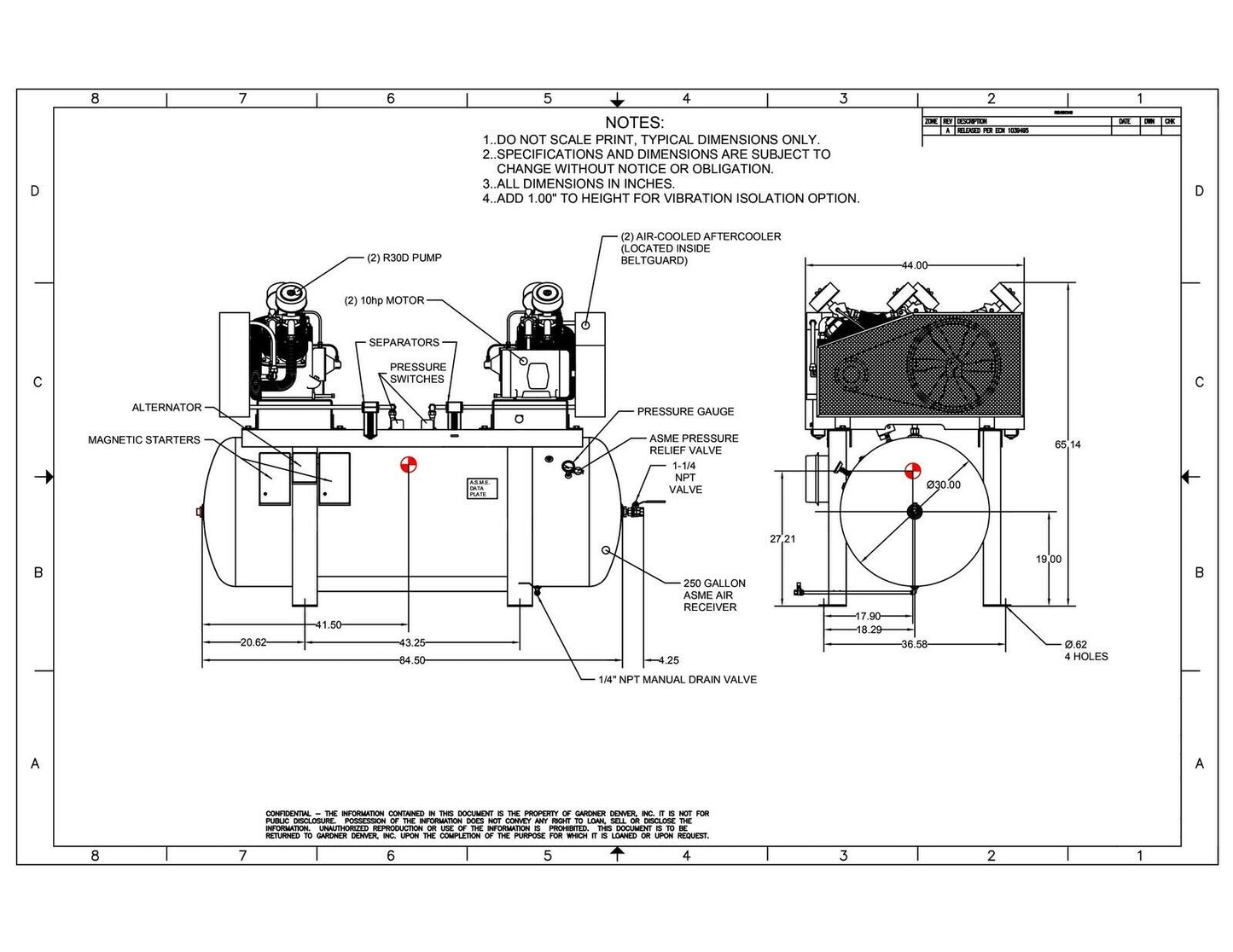 Champion Advantage 20Hp 240 Gallon AC 208V 3Phase Duplex Air Compressor HR10D-24