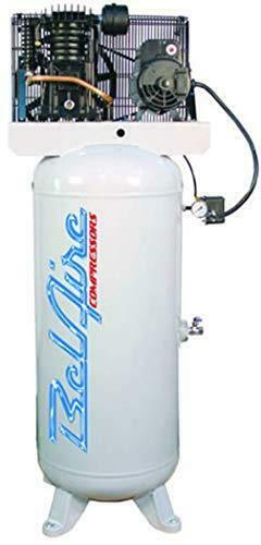 BelAire 216V 5HP 60Gallon 1PH Vertical 2Stage Air Compressor 165PSI Max 15.33CFM