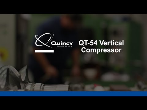 Quincy 2V41C60VC QT-54  5Hp 2 Stage 230V Single Phase 60 Gallon Vertical Splash Lubricated Reciprocating Air Compressor 15.2CFM at 175PSI Max